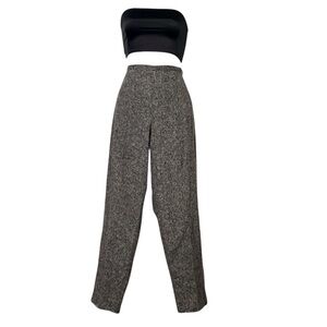Talbots Petite High Waisted Wool Nylon-blend Tweed Trousers Dress Pants Sz 12P